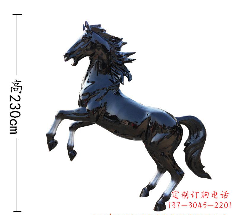 杭州玻璃钢仿真黑马雕塑