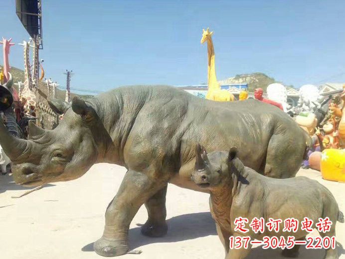 杭州玻璃钢仿真犀牛