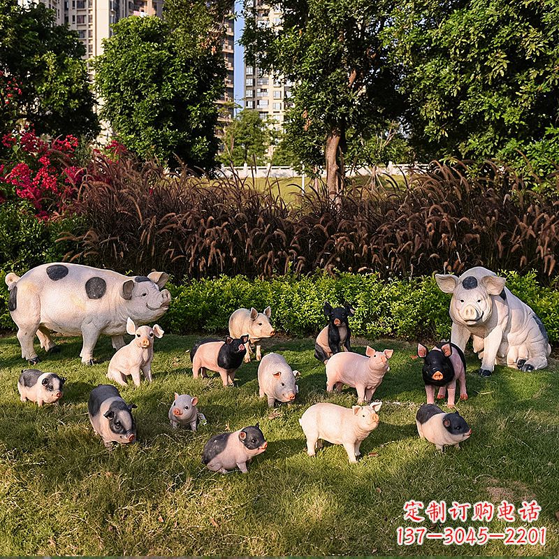 杭州玻璃钢树脂仿真动物雕塑——公园农家院精美装饰