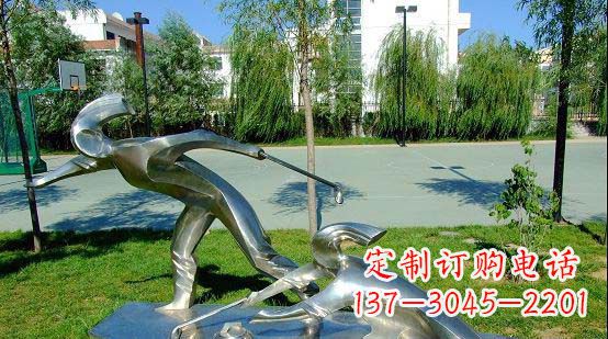 杭州不锈钢冰壶运动雕塑