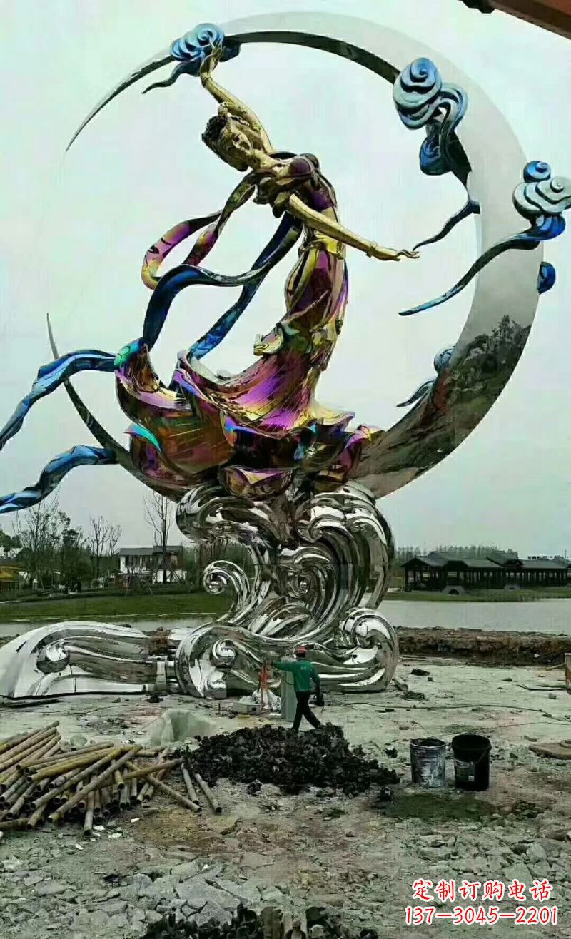 杭州不锈钢嫦娥奔月雕塑