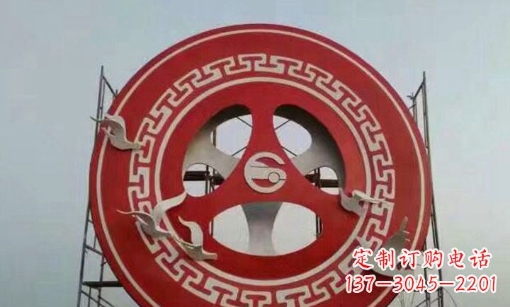 杭州不锈钢齿轮雕塑象征着时代进步