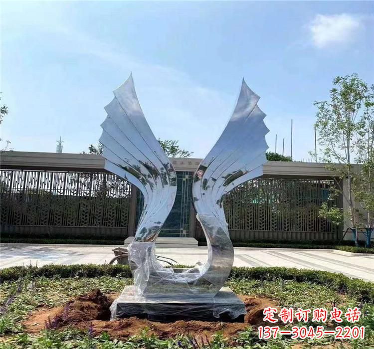 杭州不锈钢翅膀雕塑2