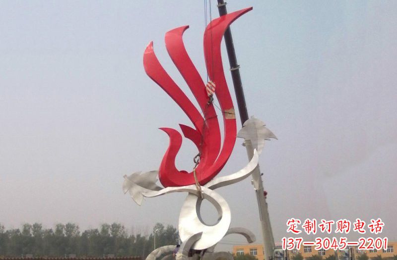 杭州不锈钢抽象凤凰安装