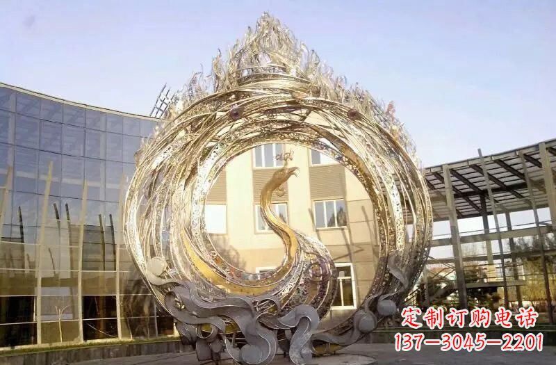 杭州不锈钢凤凰涅槃雕塑