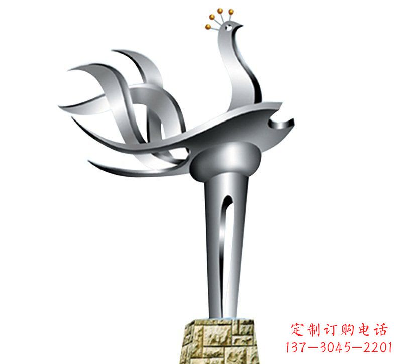 杭州不锈钢凤凰雕塑——精致的艺术之作