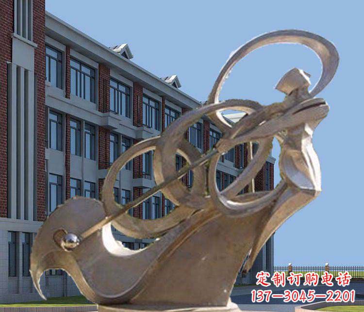 杭州不锈钢抽象高尔夫球人物雕塑