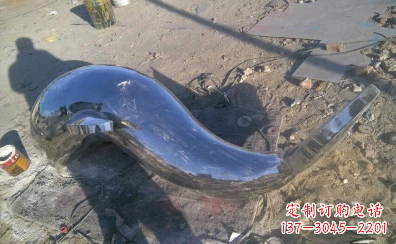 杭州不锈钢海豚雕塑展示优雅美丽