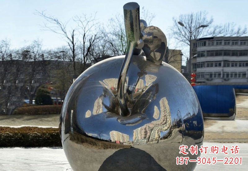 杭州精致的不锈钢苹果雕塑