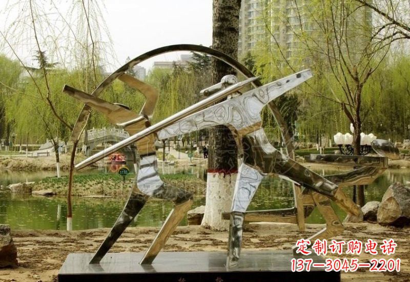 杭州不锈钢运动员雕塑