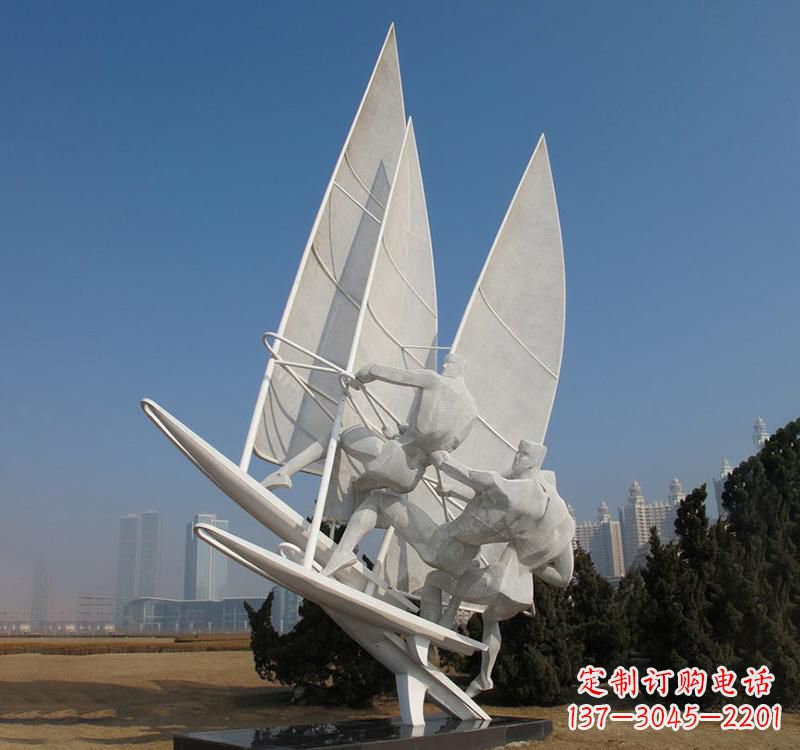 杭州不锈钢大型帆船雕塑海洋精神的象征