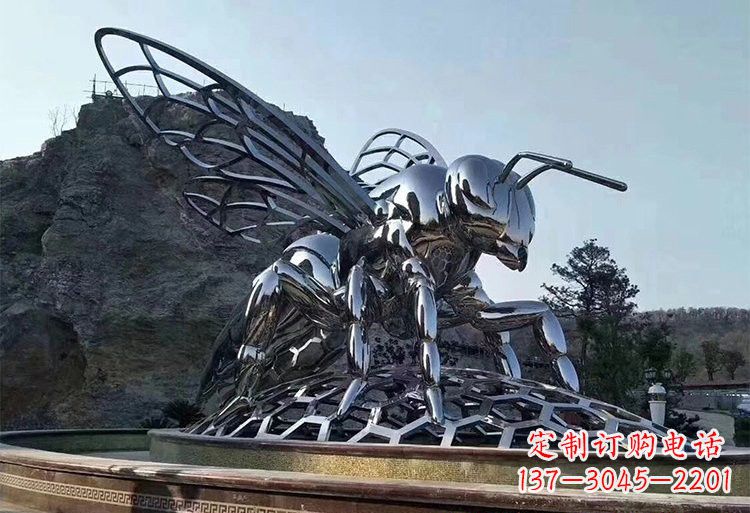 杭州不锈钢大型蜜蜂雕塑