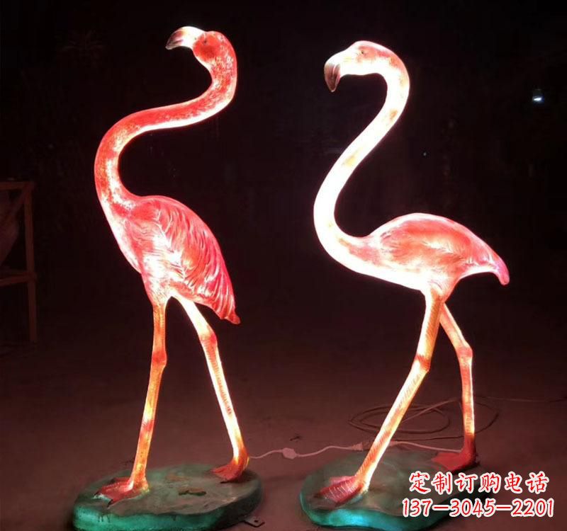 杭州不锈钢火烈鸟绚丽多彩的艺术品