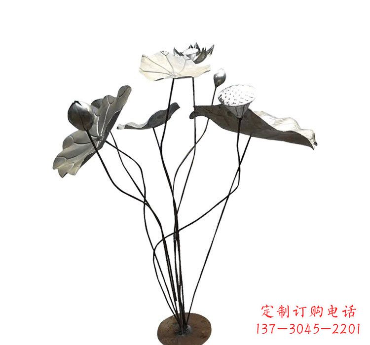 杭州不锈钢锻造莲花雕塑