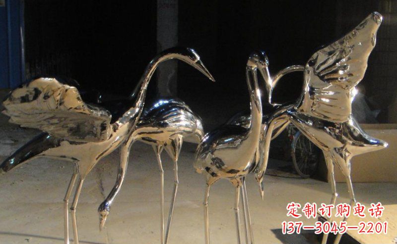 杭州仙鹤雕塑不锈钢锻造的精美艺术