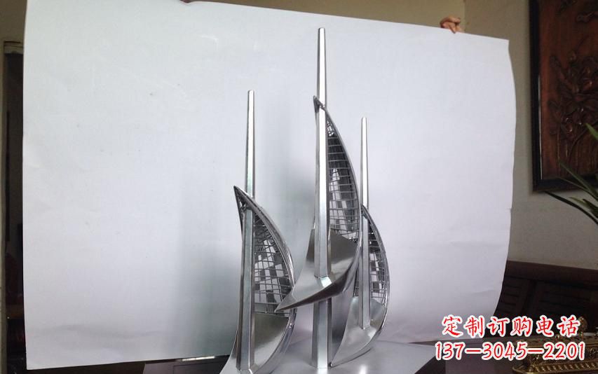 杭州不锈钢帆船雕塑传承精神的象征