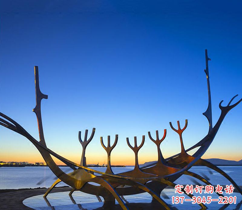杭州帆船雕塑精致的海洋艺术品