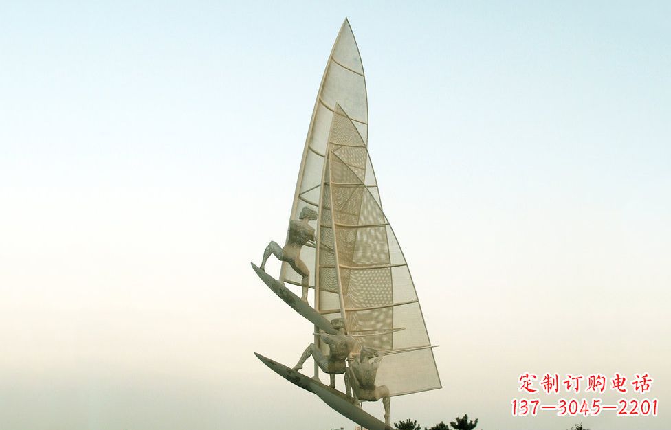 杭州不锈钢帆船比赛广场景观雕塑