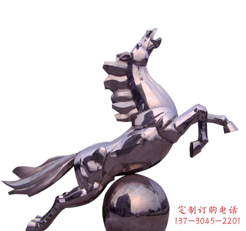 杭州不锈钢飞马城市雕塑象征城市新生