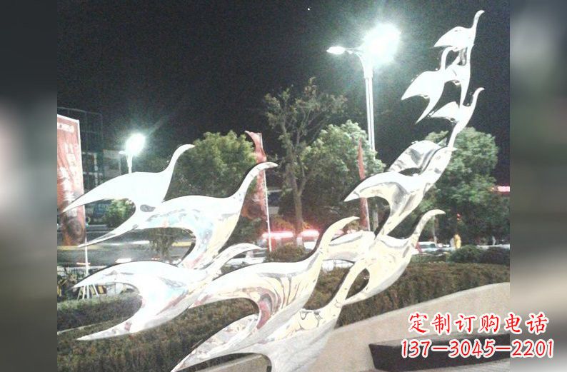 杭州不锈钢大雁雕塑一种高雅的艺术美学