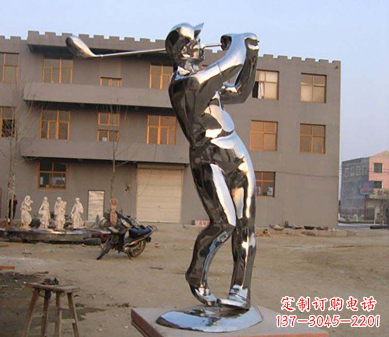 杭州高尔夫雕塑一种不锈钢制作的艺术品