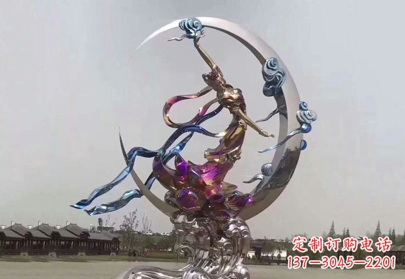 杭州不锈钢公园嫦娥奔月雕塑
