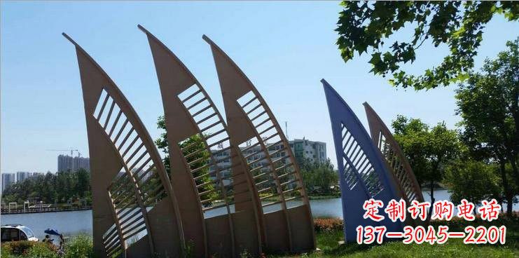 杭州不锈钢公园的船帆雕塑