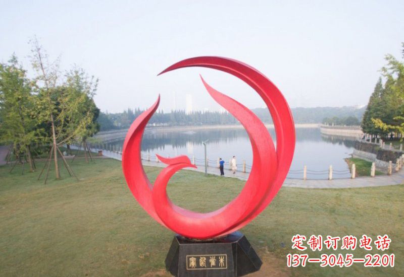 杭州凤凰雕塑——点缀不锈钢公园的美丽风景