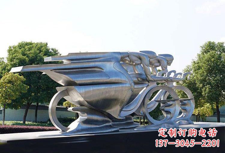杭州不锈钢自行车雕塑——精美绝伦