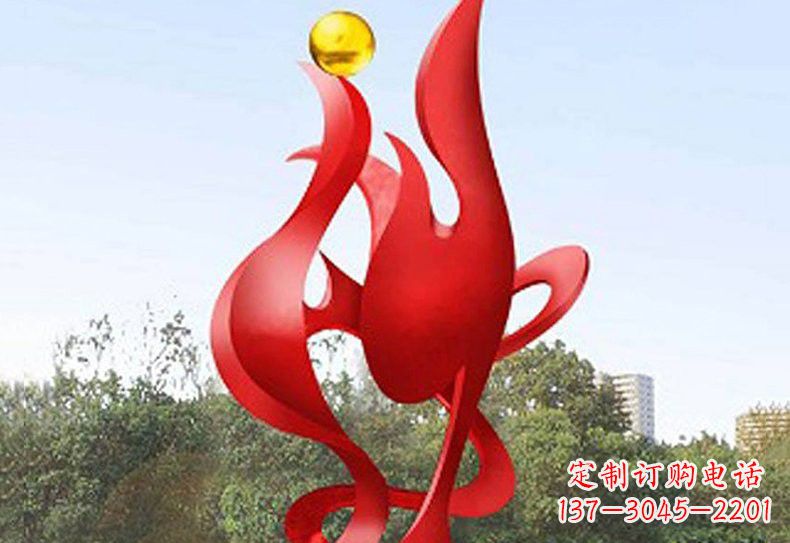 杭州不锈钢凤凰雕塑——象征着古代神兽的传奇