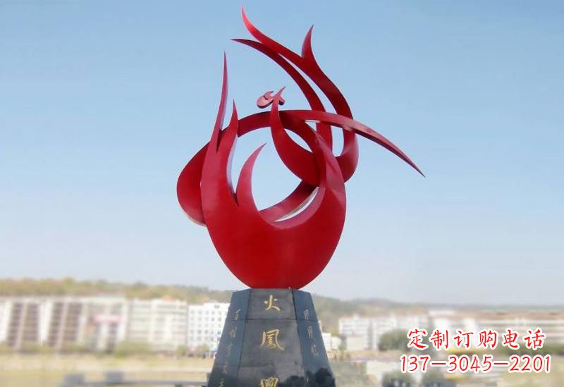 杭州凤凰雕塑——点缀不锈钢公园