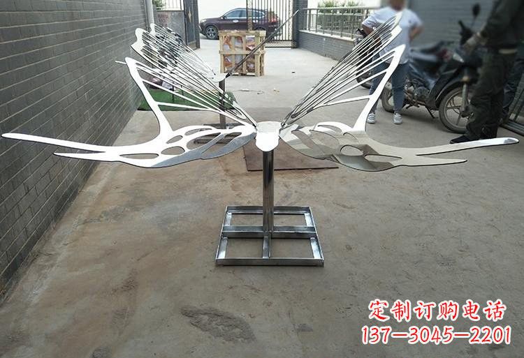 杭州不锈钢公园镂空蝴蝶雕塑