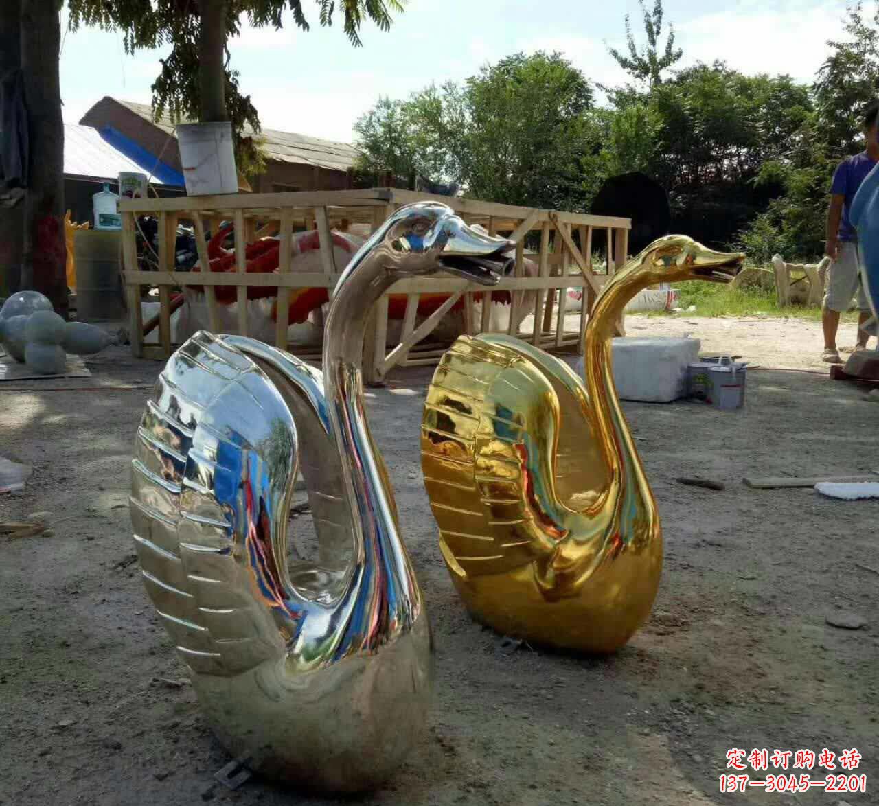 杭州不锈钢天鹅雕塑艺术之美