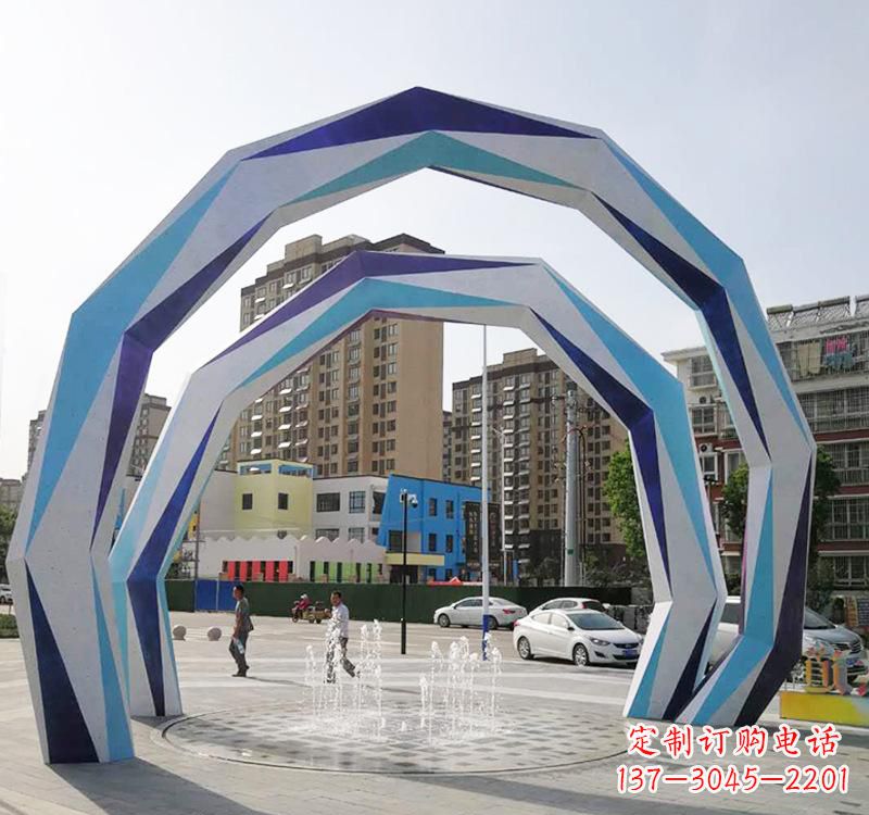 杭州不锈钢拱门雕塑令人惊叹的艺术品