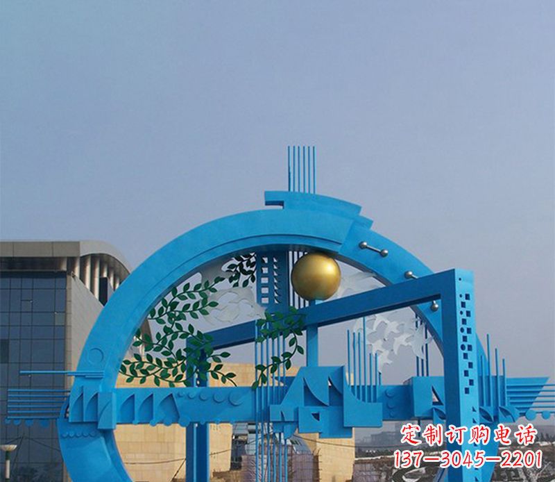 杭州不锈钢拱桥雕塑美丽的艺术品