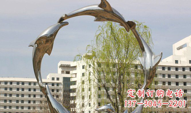 杭州海豚雕塑精美景观的象征
