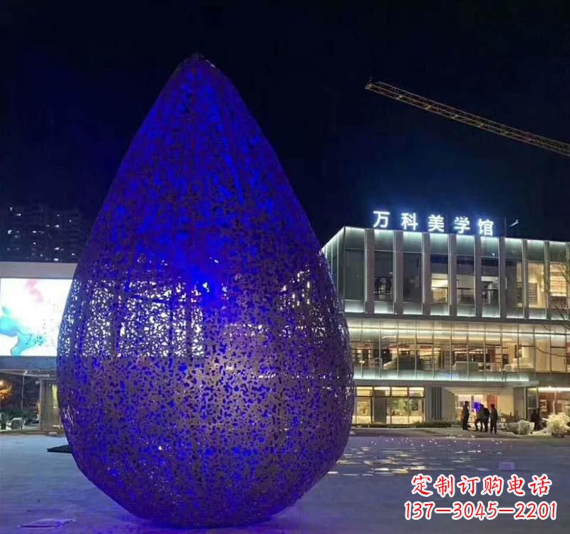 杭州不锈钢广场水滴雕塑