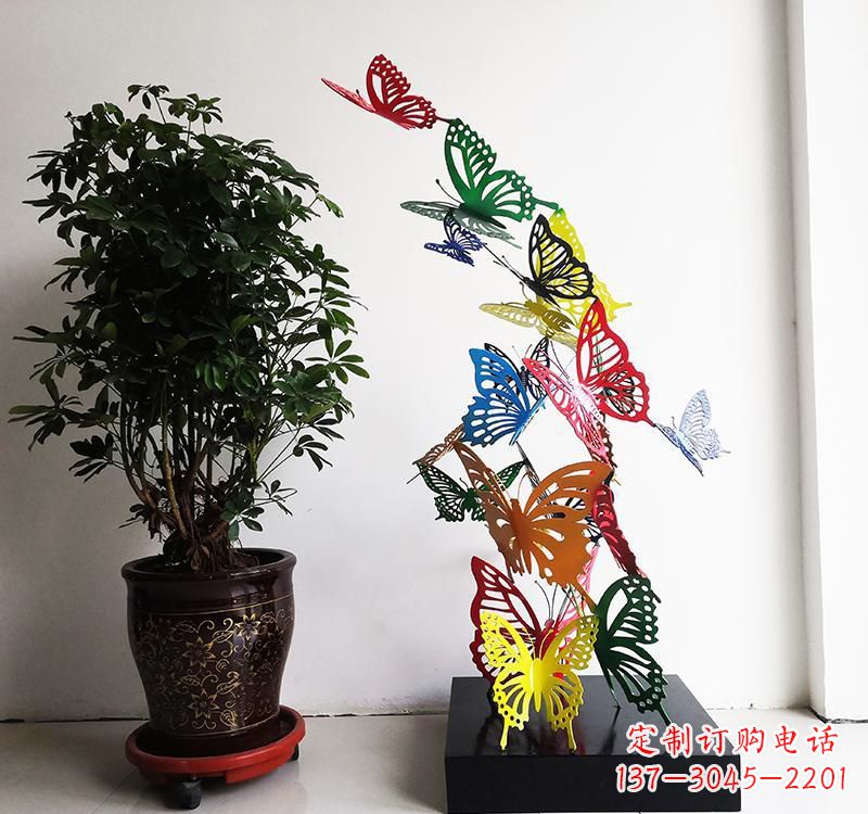 杭州不锈钢蝴蝶雕塑精美的艺术品
