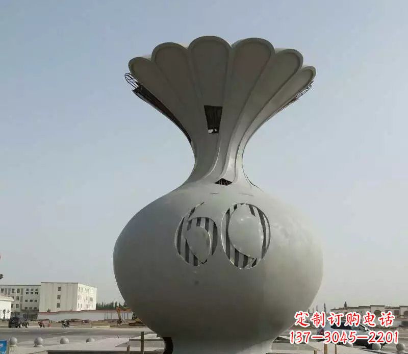 杭州精美不锈钢花篮雕塑