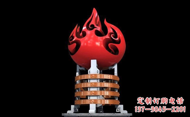 杭州不锈钢火炬雕塑传承奋进精神