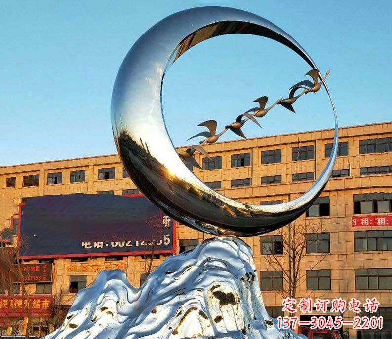 杭州雁雕塑不锈钢的艺术精灵