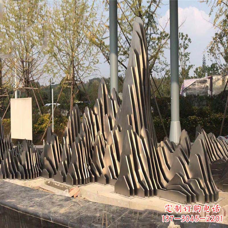 杭州不锈钢假山雕塑艺术与环境的完美结合