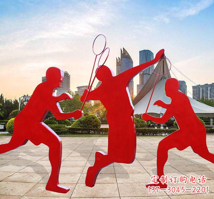 杭州不锈钢羽毛球雕塑艺术与运动的完美结合