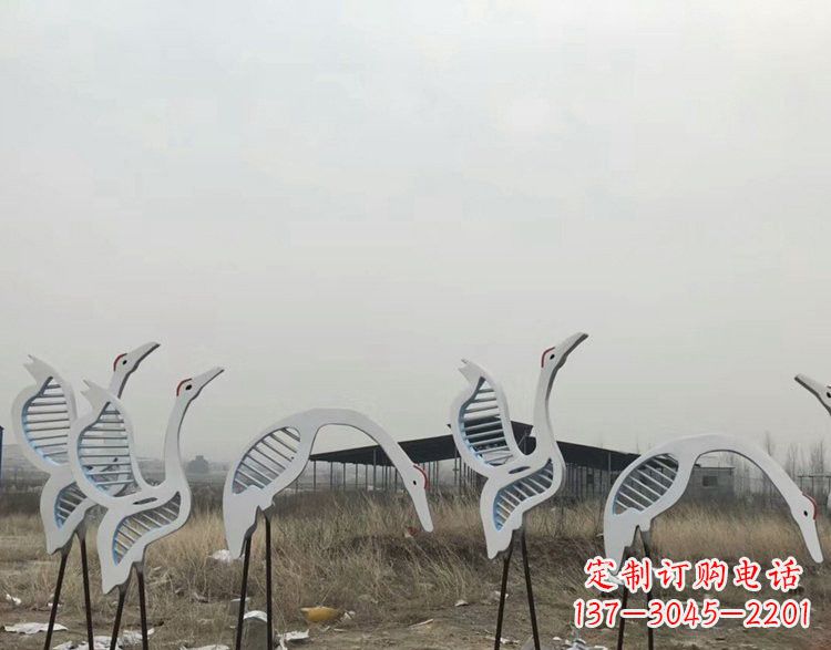 杭州精美不锈钢仙鹤雕塑