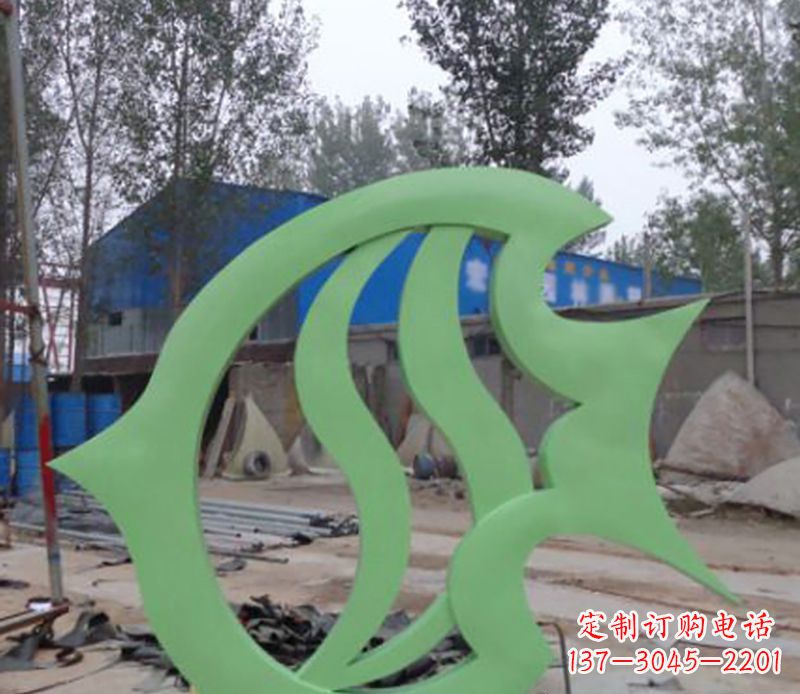 杭州不锈钢剪纸鲤鱼雕塑——传承传统艺术