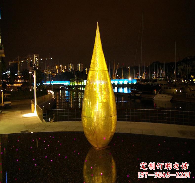杭州不锈钢水滴雕塑给环境带来美丽