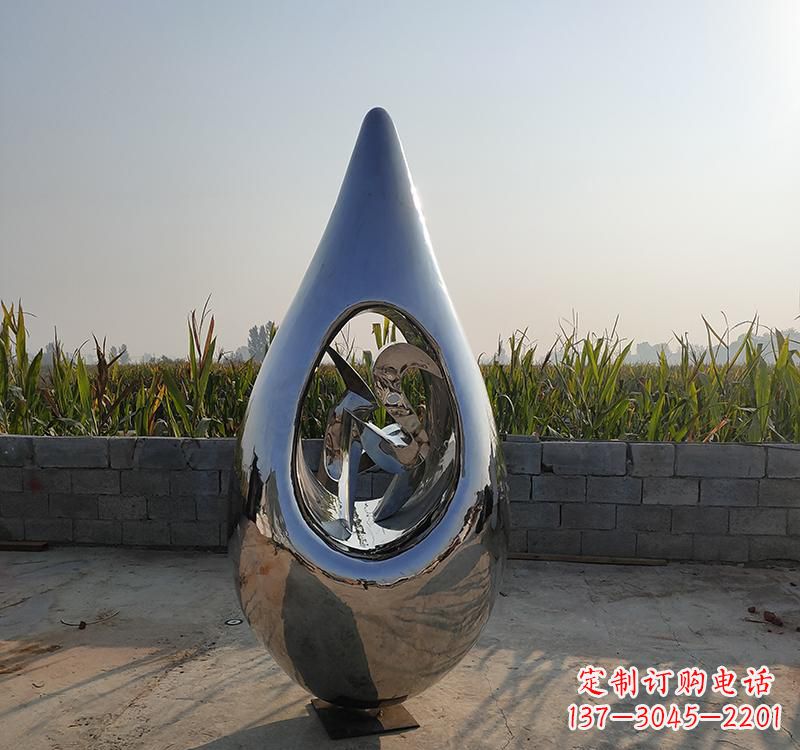 杭州不锈钢水滴雕塑展现自然之美