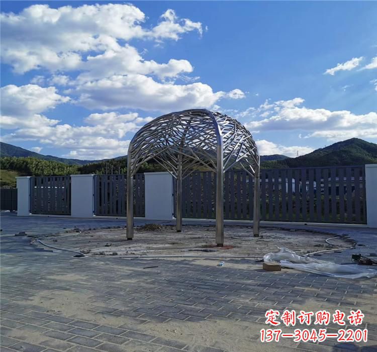 杭州不锈钢凉亭雕塑美丽的艺术之作
