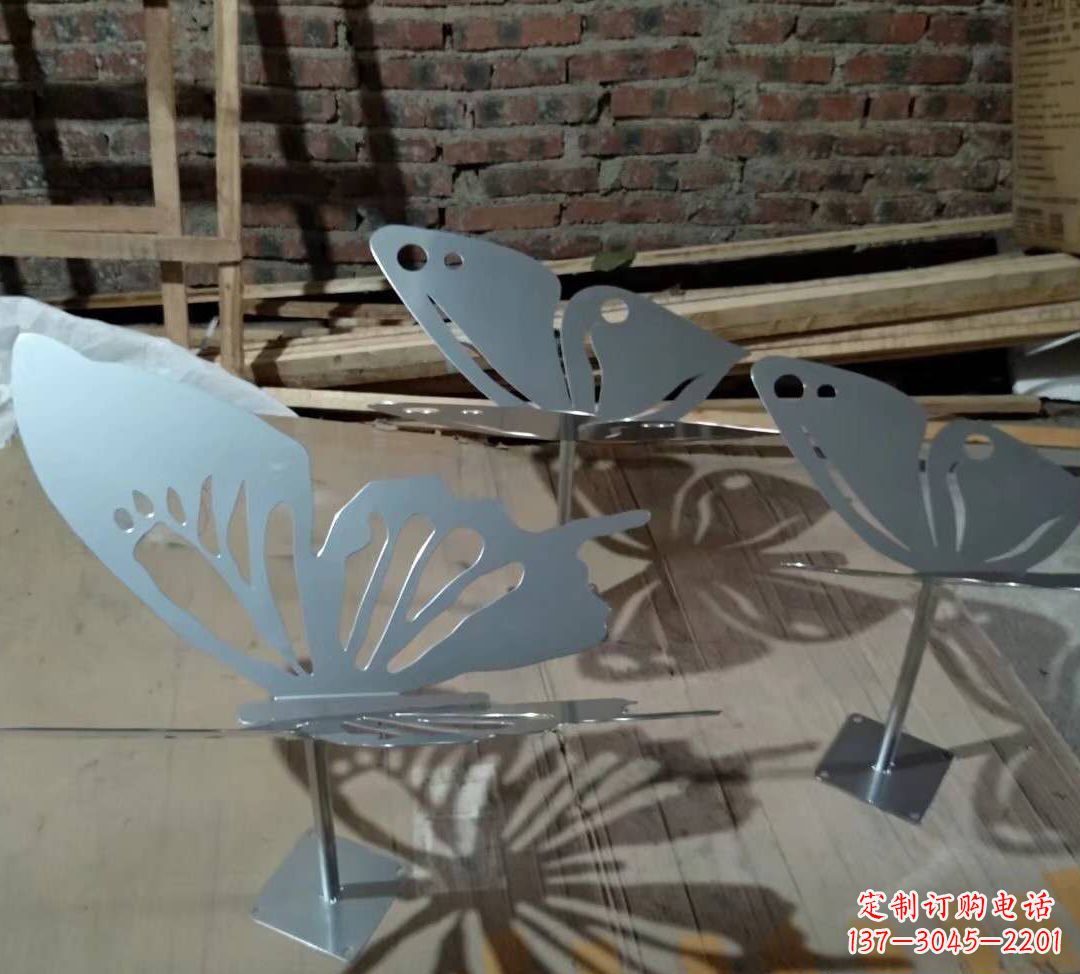 杭州蝴蝶之舞不锈钢镂空蝴蝶景观雕塑