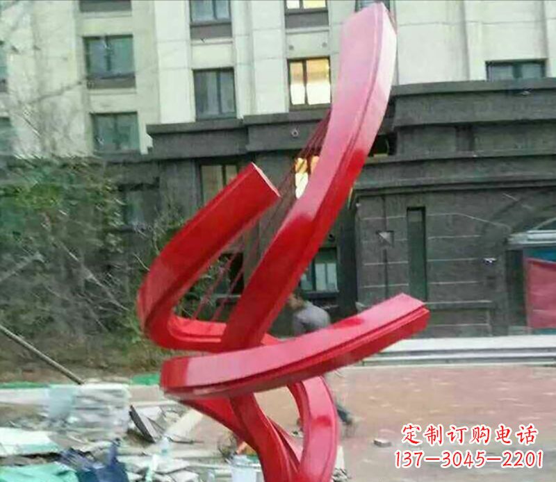 杭州不锈钢螺旋飘带雕塑